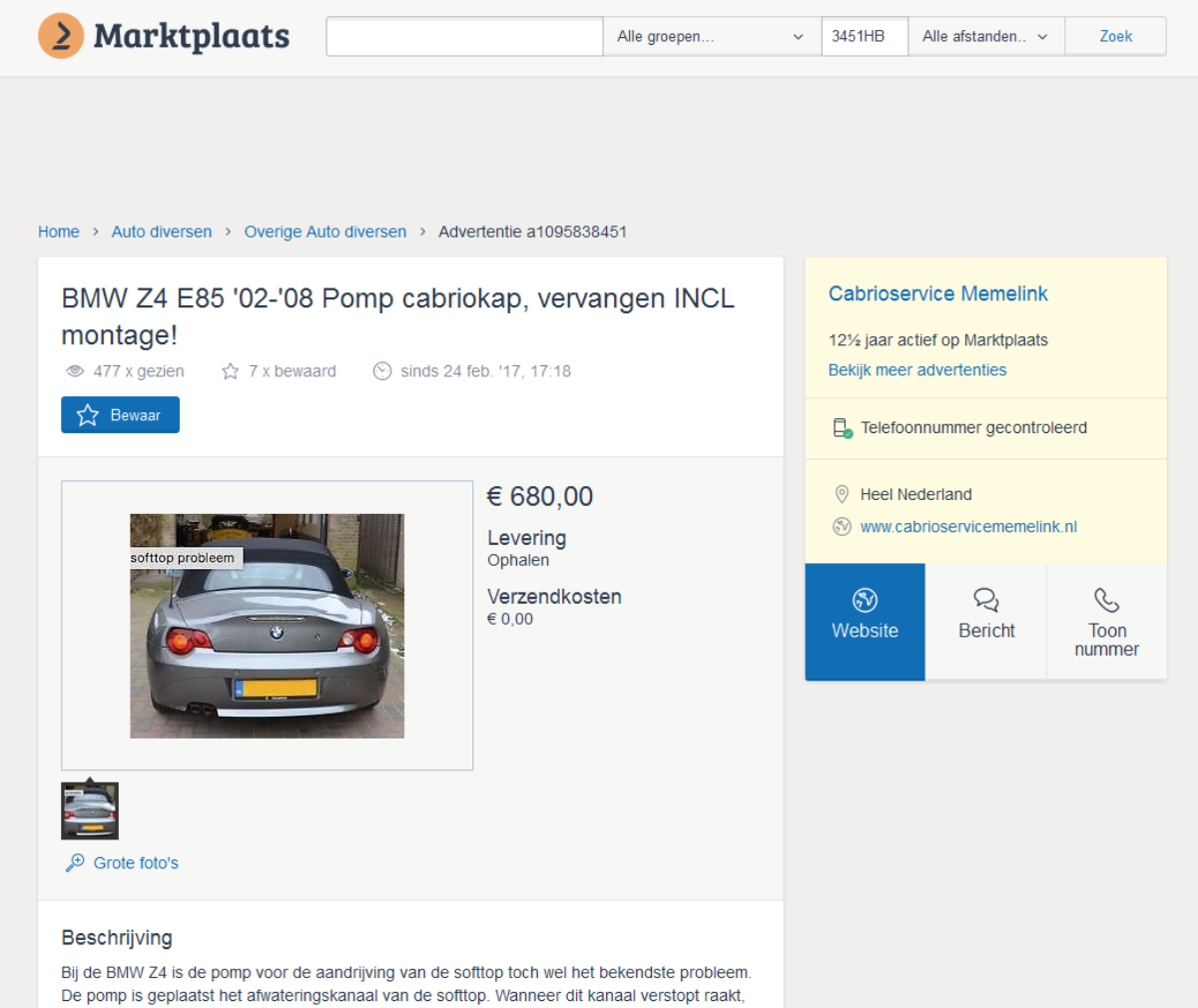 ≥_BMW_Z4_E85_02-_08_Pomp_cabriokap,_vervangen_INCL_montage!_-_Overige_Auto_diversen_-_Marktplaats.nl_-_2017-12-03_12.07.13.png