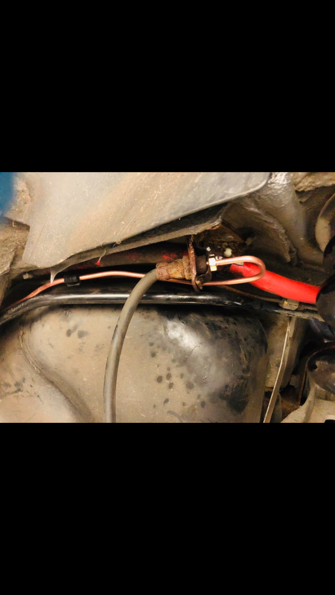 Rear metal brake line replacement.