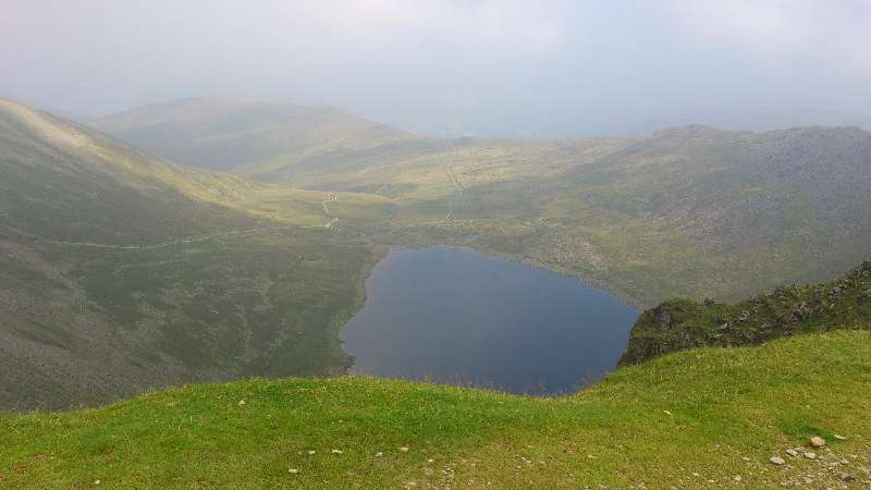 The view from the top of Helvellyn.