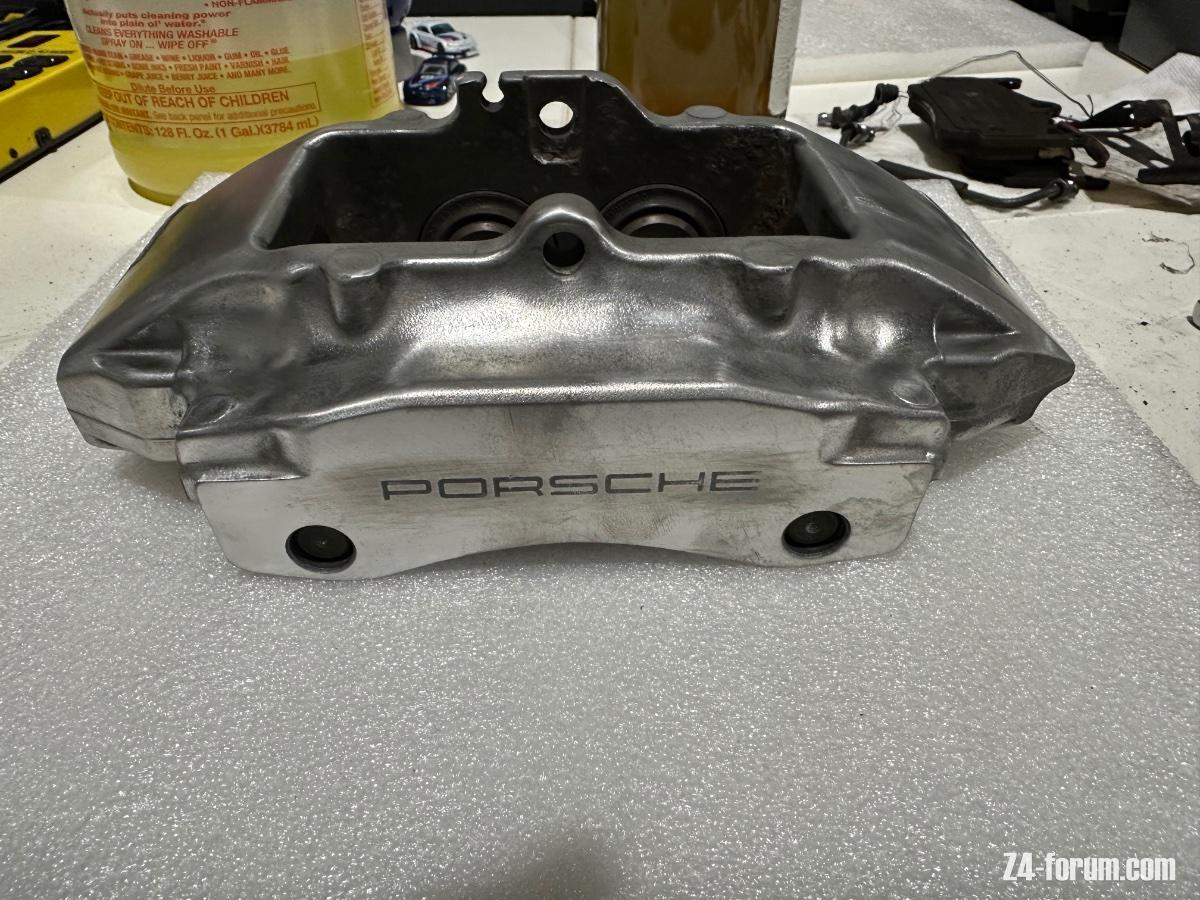 Got it all cleaned up and noticed one side is snobbed off compared to the other one from Rockauto.  So now I have purchased yet another eBay caliper to match.  Interesting the P/N's match between snobbed one and non-snobbed one.  Lesson learned!